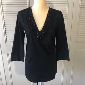 Michael Kors Black embellished top tunic